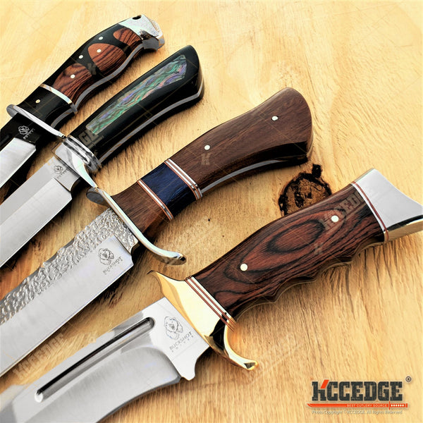 15 Full Tang Fixed Blade Knives With Wood Handle Scales Big Knives For  Your Knife Needs 3cr13 Stainless Steel Blades
