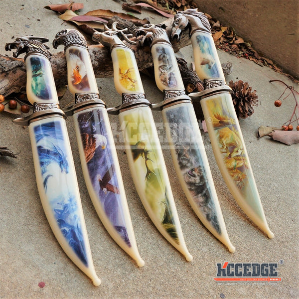  ASR Outdoor 13 Wildlife Knife Collection Animal Head