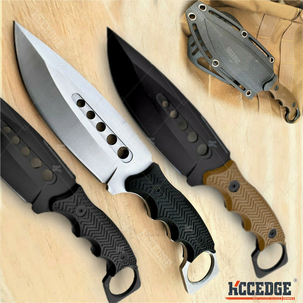 9 Tactical Knife FIXED BLADE KNIFE w/ Kydex Sheath Coyote Brown Survival  Knife – La Paz County Sheriff's Office Dedicated to Service