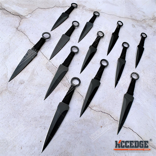12PC Ninja Hunting KNIVES Multicolor Combat Kunai Throwing Knife Set C –  KCCEDGE