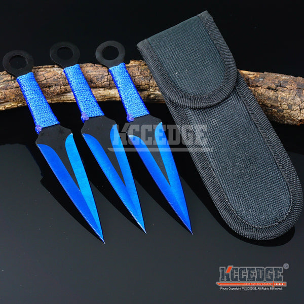 3PC 6.5 Ninja Kunai Biohazard Tactical Technicolor Throwing Knife Set –  KCCEDGE