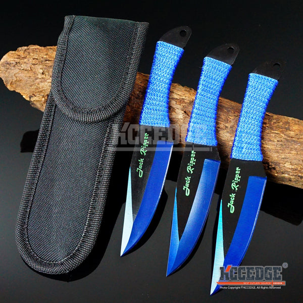 3PC 6.75 Ninja Kunai Star War Tactical Throwers Knife Set w/Sheath
