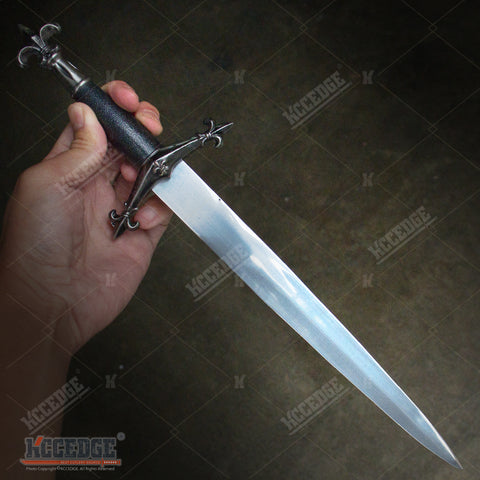 16" Medieval Fleur de Lis Dagger with Stainless Steel Blade