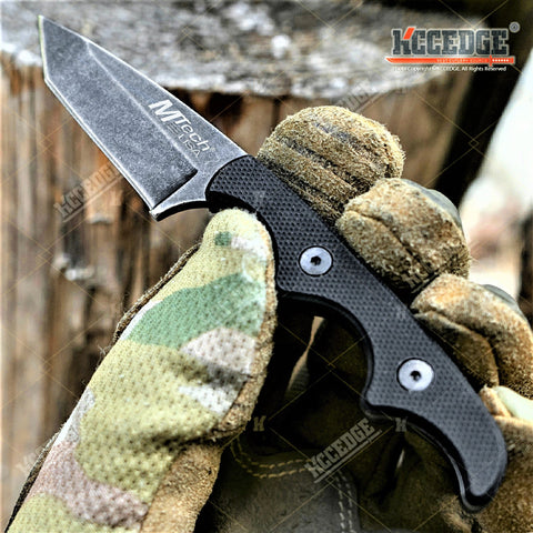 5" Full Tang Tanto Blade Tactical Fixed Blade Knife w/ Kydex Sheath And G10 Handle Scales